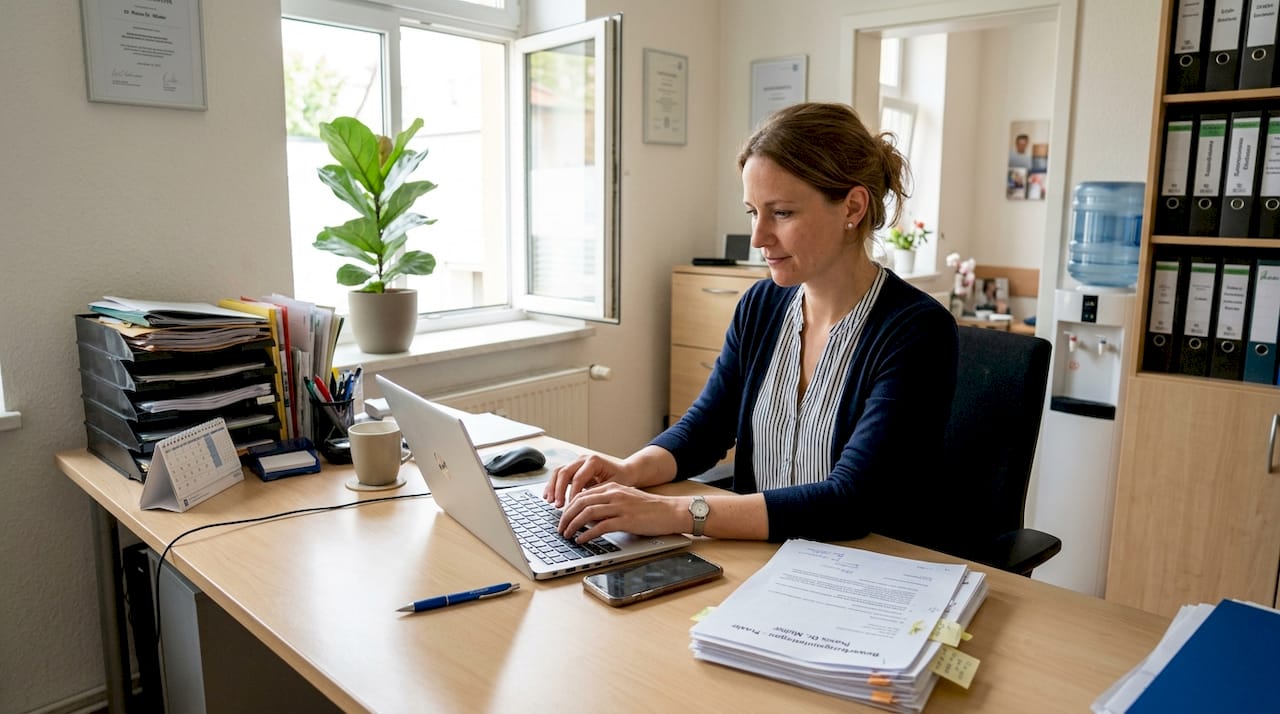 Praxismanagerin im digitalen Bewerbungsverfahren